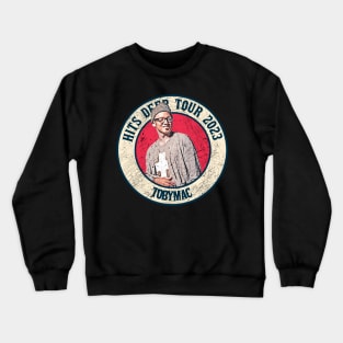 Retro Style Fan Art Design Tobymac // Vintage Hits Deep Tour 2023 Crewneck Sweatshirt